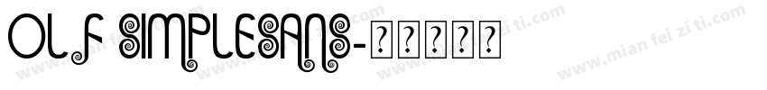 OLF simplesans字体转换